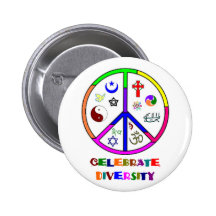 Celebrate Diversity Pinback Buttons