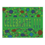 Celebrate Invitation green Postcard