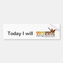 Celebrate What's Right Bumper Sticker