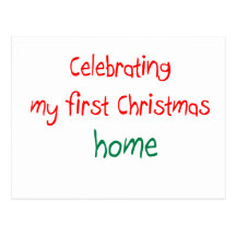 Celebrating 1st Christmas Home Post Card