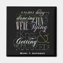 Celebration Fonts Fridge Magnet