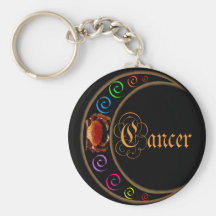 Celestrial Moons Zodiac Cancer Key Chain
