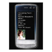 Cell Phone Text Graduation Announcement