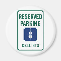 Cellists Parking Magnet
