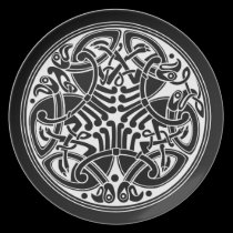 Celtic Bird Pattern in Black & White plates