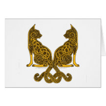 celtic cats 6 bronze gold card