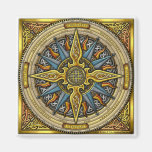 Celtic Compass Square Magnet