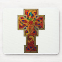 Celtic cross mouse pad