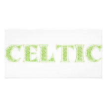 Celtic Green Customized Photo Card