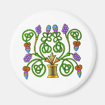Celtic Illumination - Grape Vine Refrigerator Magnets