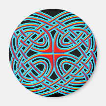 Celtic Illumination - Square Knot Refrigerator Magnet