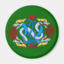 Celtic Ilumination - Dragon Knot Refrigerator Magnet