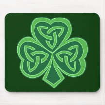Celtic Knot Shamrock Mouse Pads
