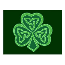 Celtic Knot Shamrock Postcard
