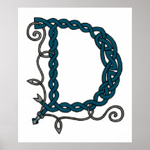 Celtic Letter D print