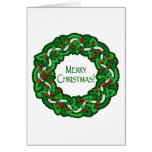Celtic Merry Christmas Wreath Card