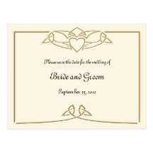 Celtic Save the Date postcards
