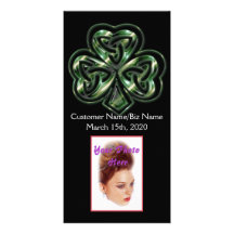 Celtic Shamrock Design 2 Photo Card