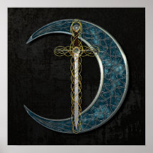 Celtic Sword and Moon Posters