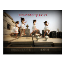 Cemetery Girl Postcard