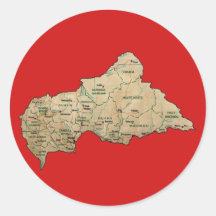 Centrafrique Map Sticker