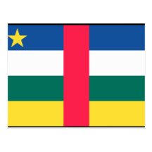 Central African Republic Flag Post Card