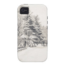 Central Park Winter Path - New York City Vibe iPhone 4 Covers