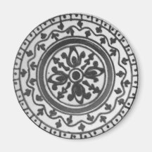 Ceramic plate refrigerator magnets