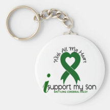Cerebral Palsy I Support My Son Keychains