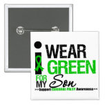 Cerebral Palsy I Wear Green Ribbon For My Son Pin