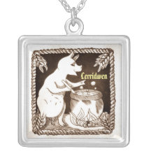 Cerridwen Goddess Pig Cauldron Necklace