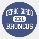 Cerro Gordo - Broncos - Junior - Cerro Gordo Round Stickers