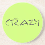 Certified Crazy Official Stamp Capital Letters Coasters