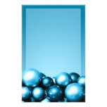 Cerulean Blue Ornaments Holiday Event Stationery stationery