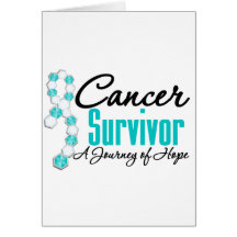 Cervical Cancer Survivor Awareness Journey Ribbon Card