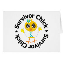Cervical Cancer Survivor Chick Greeting Cards