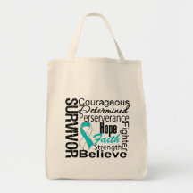 Cervical Cancer Survivor Collage Canvas Bag