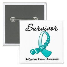 Cervical Cancer Survivor Gemstone Ribbon Pin