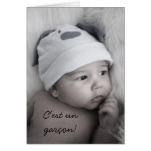 C'est un garçon! greeting cards