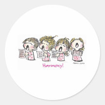 CH-003 Christmas Carol Round Stickers
