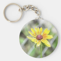 Chain Link Fence and Black Eyed Susan Key Chain