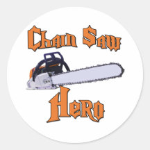 Chain Saw Hero Chainsaw Sticker