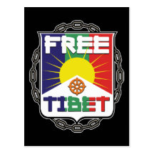 Chained Free Tibet Post Cards