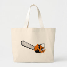chainsaw retro style canvas bag
