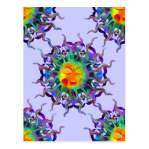 Chakra Sun Light Postcard
