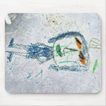 Chalk Girl Mouse Pad