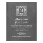 Chalkboard Inspired Monogram Wedding Invite