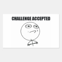 Challenge Accepted Stickers
