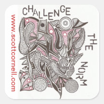 Challenge the Norm Square Sticker