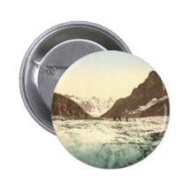Chamonix Valley - Mer de Glace Pinback Button